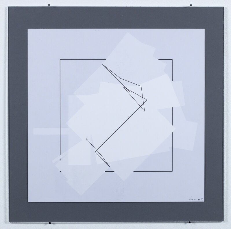 Manfred Mohr, ‘P-1420-A’, 2010, Drawing, Collage or other Work on Paper, Pigment ink on paper collage, bitforms gallery
