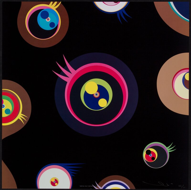 Takashi Murakami, ‘Jellyfish Eyes - Black 1’, 2004, Print, Offset lithograph in colors on smooth wove paper, Heritage Auctions
