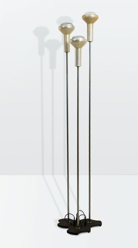 Gino Sarfatti, ‘a set of three mod. 1073 floor lamps with a metal structure, anodised aluminum reflector and cast iron base’, ca. 1950