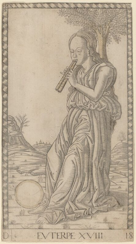 Master of the E-Series Tarocchi, ‘Euterpe’, ca. 1465