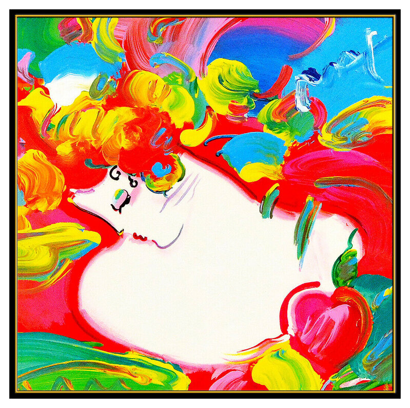 Peter Max, ‘Flower Blossom Lady’, 21st Century , Painting, Acrylic Paint and Collage, Original Art Broker