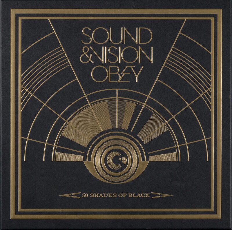 Shepard Fairey, ‘Sound & Vision Obey: 50 Shades of Black, box set’, 2014, Print, Serigraphs in colors on cream speckletone paper, Heritage Auctions