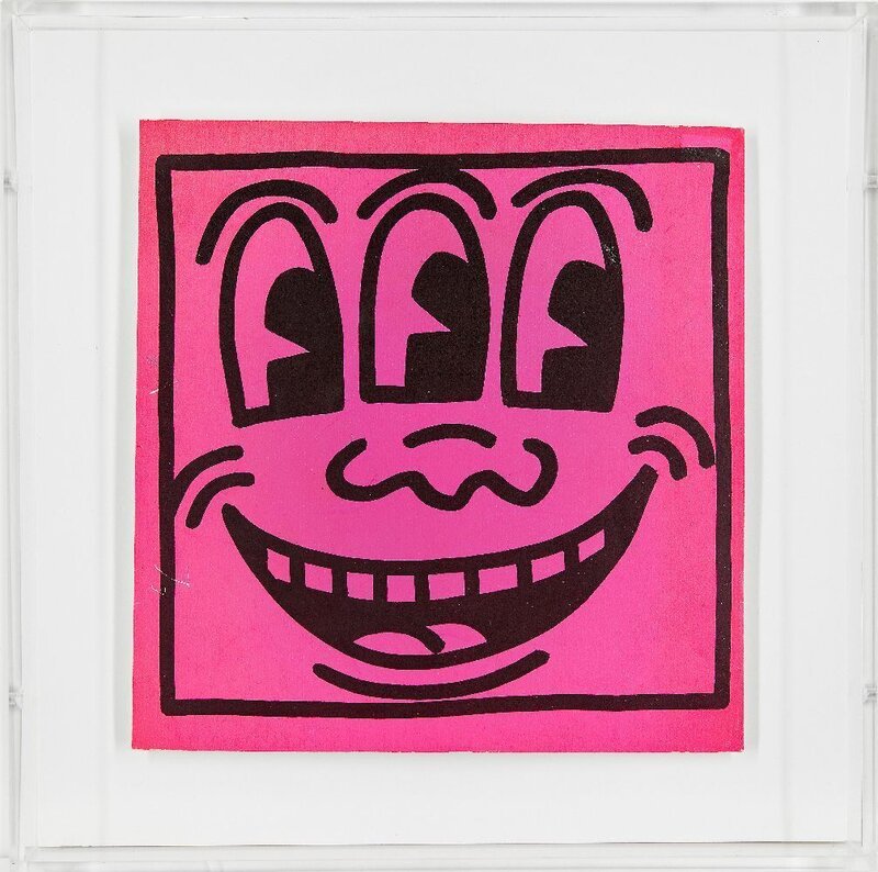 Keith Haring, ‘Three Eyed face’, 1982, Print, Screen print in colour on wove, Roseberys