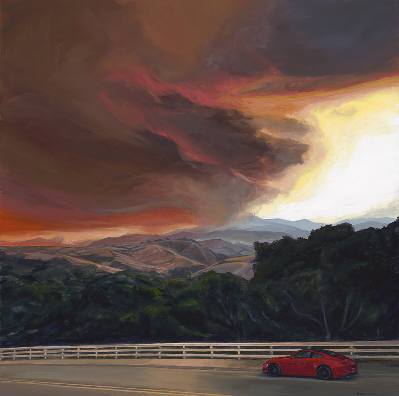 Mary-Austin Klein, ‘California Wildfire’, 2019, Painting, Oil on Dura-Lar mounted on board, Laguna Art Museum Benefit Auction