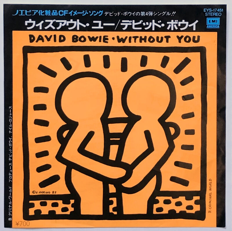 Keith Haring, ‘Keith Haring 1980s record album art (Keith Haring David Bowie)’, 1983, Print, Offset lithograph on vinyl record cover, Lot 180 Gallery