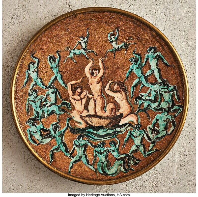 Jean Mayodon, ‘Fête Mythologique’, circa 1946, Design/Decorative Art, Glazed porcelain, Heritage Auctions