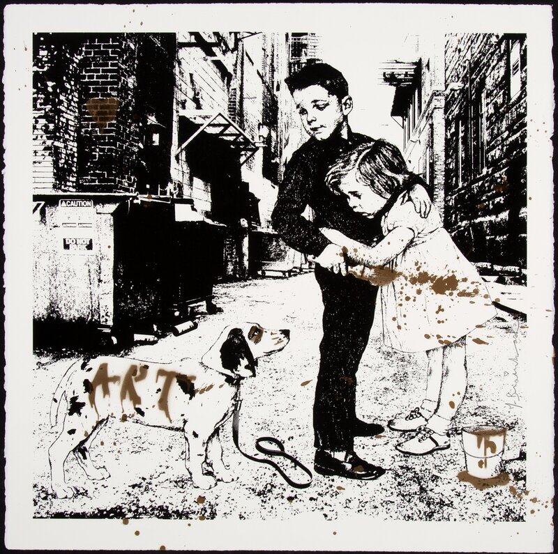 Mr. Brainwash, ‘Pup Art (Gold)’, 2012, Print, Screenprint with hand finished spray paint and stencil on Archival Art paper, Heritage Auctions