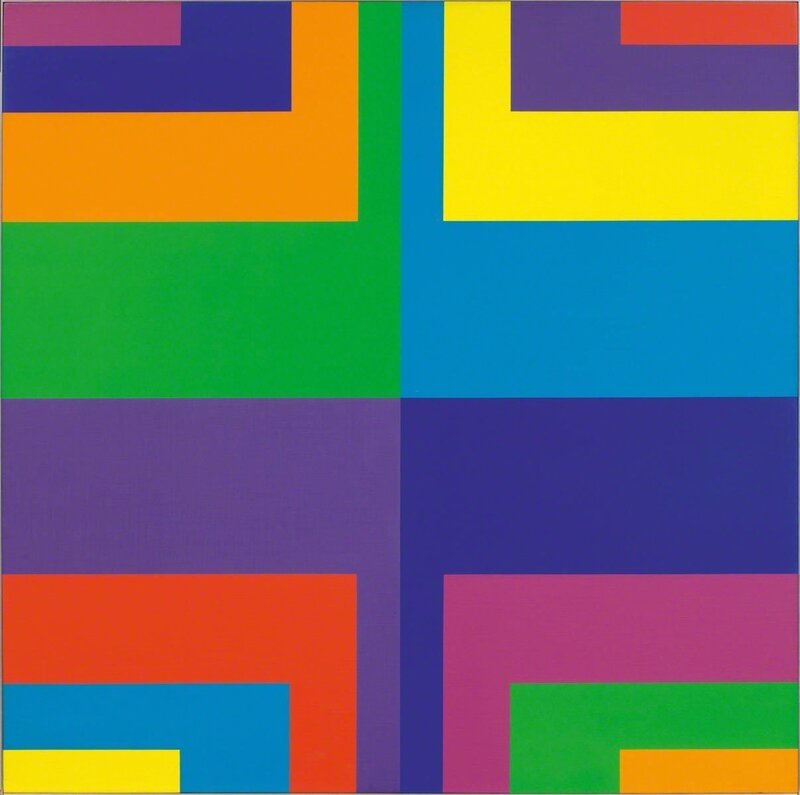 Carlo L. Vivarelli, ‘Diagonal zentripetale Gruppen in 8 (extravertiert)’, 1968/69, Painting, Acrylic on canvas, Koller Auctions