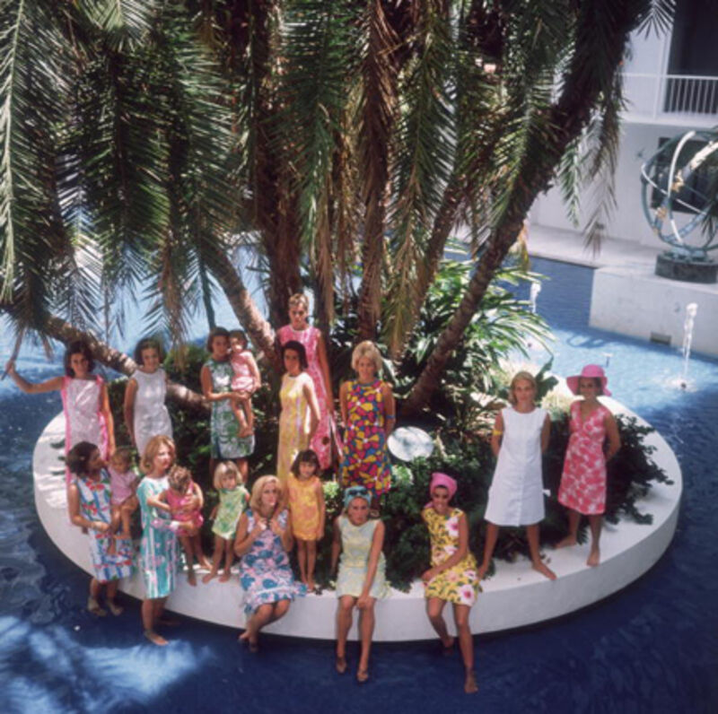 Slim Aarons, ‘Pulitzer Fashions, 1964: The young matrons of Palm Beach wearing designs by Lilly Pulitzer, Palm Beach, Florida’, 1964, Photography, C-Print, Staley-Wise Gallery