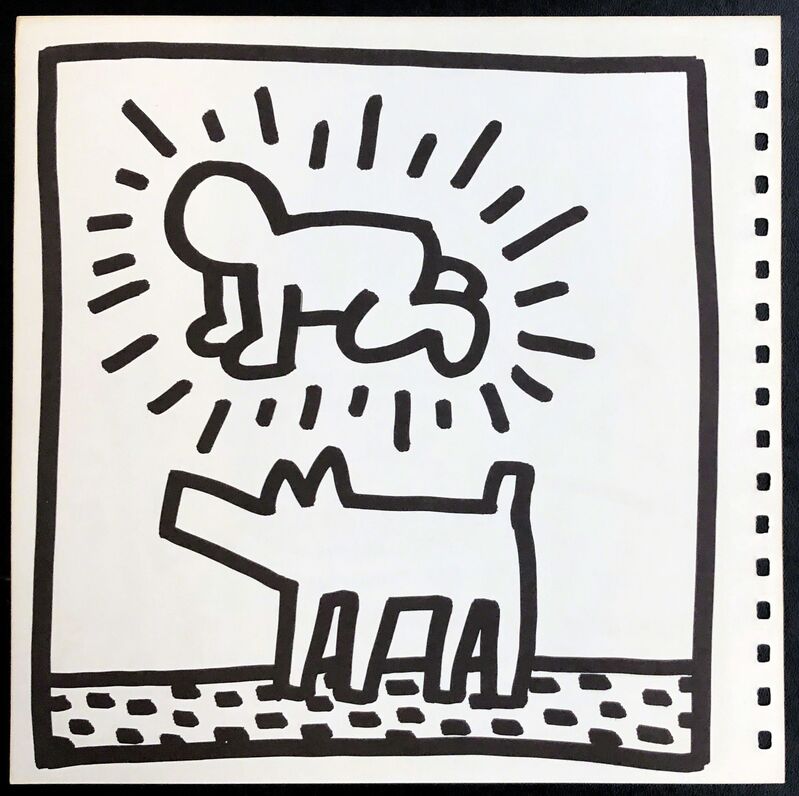 Keith Haring, ‘Keith Haring (untitled) Radiant Baby lithograph 1982 (Tony Shafrazi)’, 1982, Ephemera or Merchandise, Offset lithograph, Lot 180 Gallery