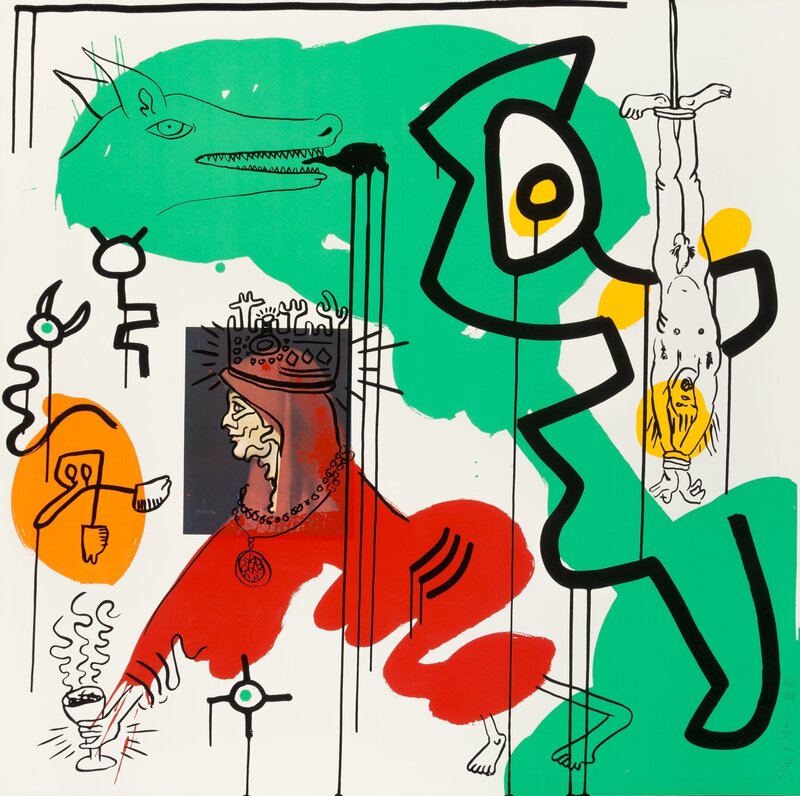 Keith Haring, ‘No. 9, from Apocalypse portfolio’, 1988, Print, Silkscreen in colors on heavy wove paper, Heritage Auctions