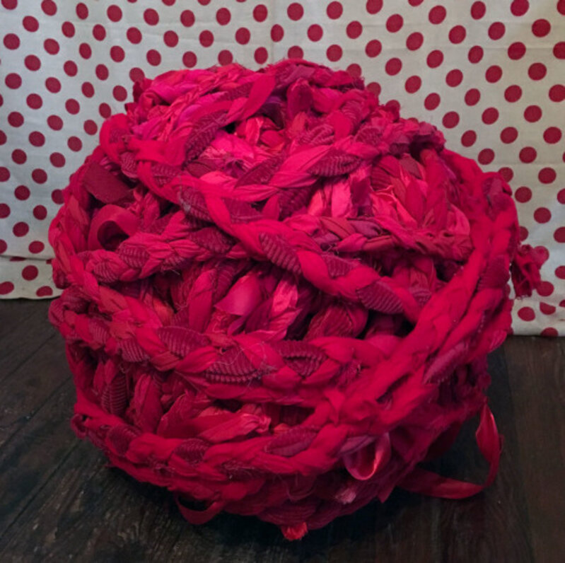 Carole Loeffler, ‘untold hours of labor’, 2016, Thrifted red fabric, cable ties, InLiquid