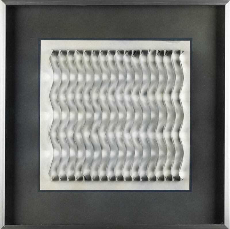 Julio Le Parc, ‘Relief 26 - Variation 8’, Mixed Media, Assembly, aluminum in relief on painted cardboard applied on board, Martini Studio d'Arte