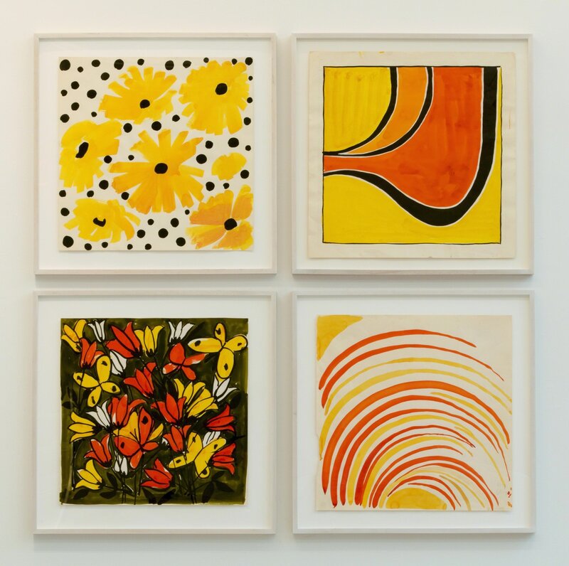 Vera Neumann, ‘FOUR WATERCOLORS FROM THE “ABSTRACT” AND “FLORAL” SERIES’, ca. 1970s, Drawing, Collage or other Work on Paper, Watercolor on paper, TWO x TWO 