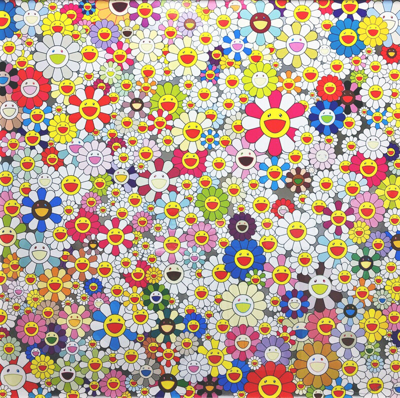 Takashi Murakami, ‘Field of Smiling Flowers ’, 2010, Print, Offset lithograph on paper, Hang-Up Gallery