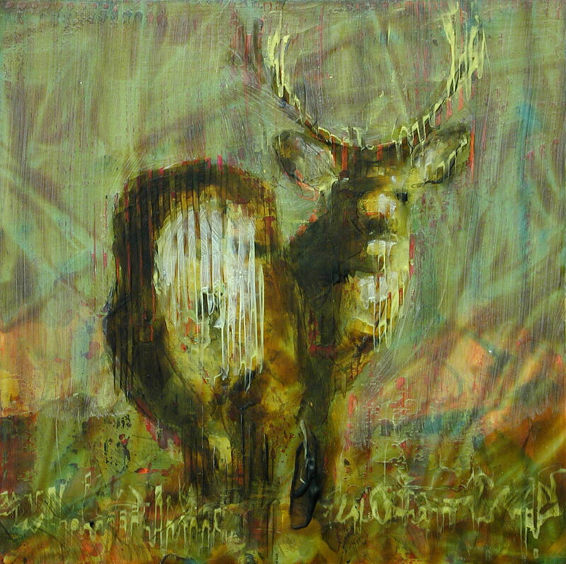 Les Thomas, ‘Animal Painting 09-6574’, ca. 2020, Painting, Encaustic and oil on panel, Visions West Contemporary