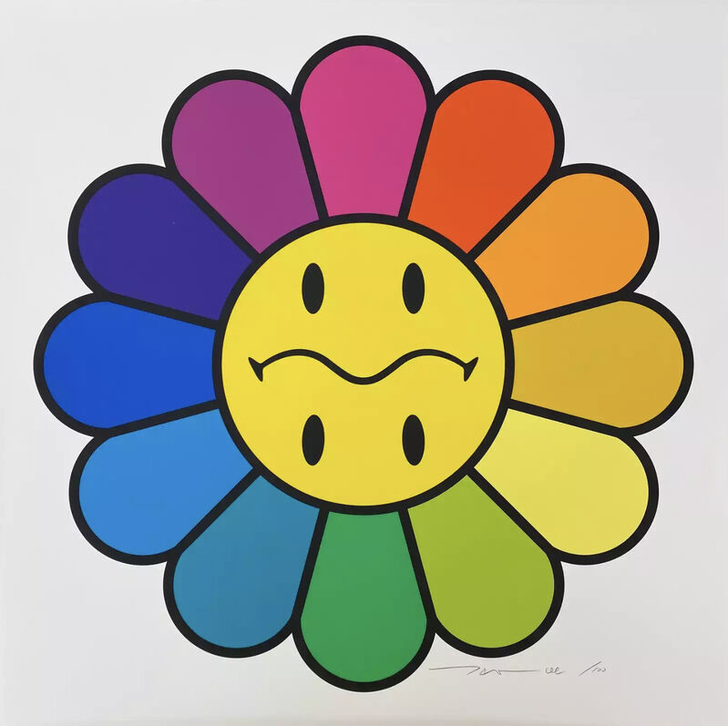Takashi Murakami, ‘Rainbow Smiley’, 2020, Print, Silkscreen, Pinto Gallery