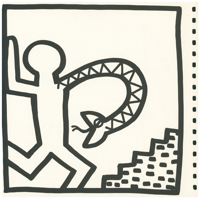 Keith Haring, ‘Keith Haring lithograph 1982 (Keith Haring prints) ’, 1982, Posters, Offset lithograph, Lot 180 Gallery