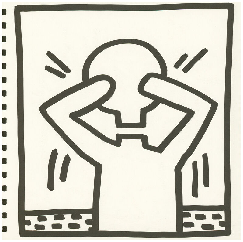 Keith Haring, ‘Keith Haring lithograph 1982 (Keith Haring Tony Shafrazi gallery)’, 1982, Ephemera or Merchandise, Offset lithograph, Lot 180 Gallery
