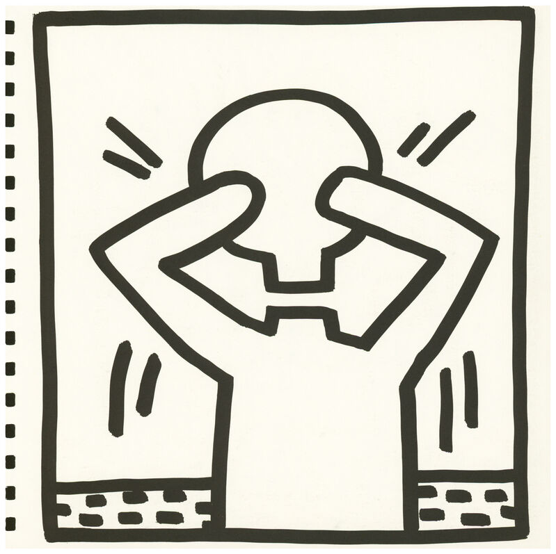 Keith Haring, ‘Keith Haring (untitled) lithograph 1982’, 1982, Ephemera or Merchandise, Offset lithograph, Lot 180 Gallery