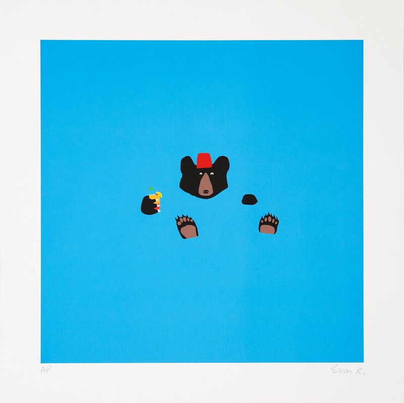 Euan Roberts, ‘Self Care Bear - Midday Blue’, 2020, Print, Screen print, Kalkman Gallery