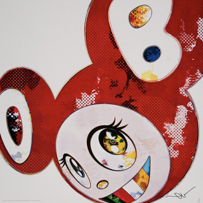 Takashi Murakami, ‘And Then x 727 (Vermillion: SHU)’, 2013, Print, Offset print with silver, Pinto Gallery