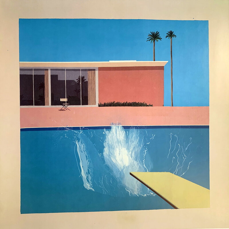 David Hockney, ‘David Hockney, A Bigger Splash, The Tate Gallery, London Poster’, 1985, Posters, Original Period Exhibiton Lithographic Event Poster, David Lawrence Gallery
