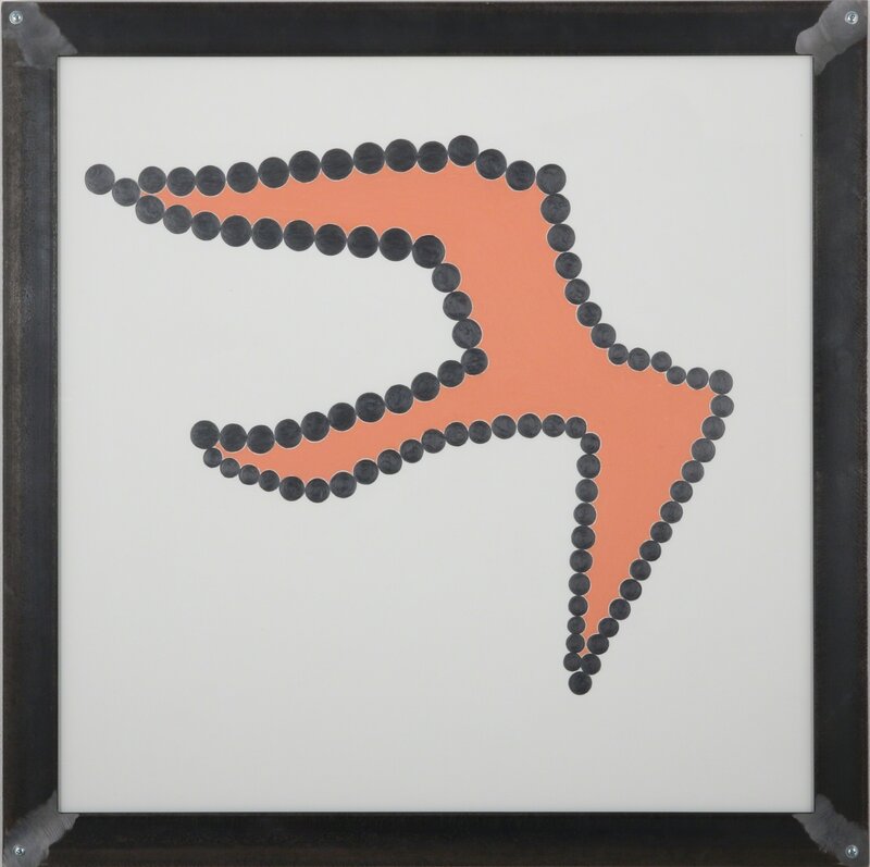 O Jun, ‘A dove flying away’, 2014, Painting, Crayon,pencil on paper, glass, iron, Mizuma Art Gallery