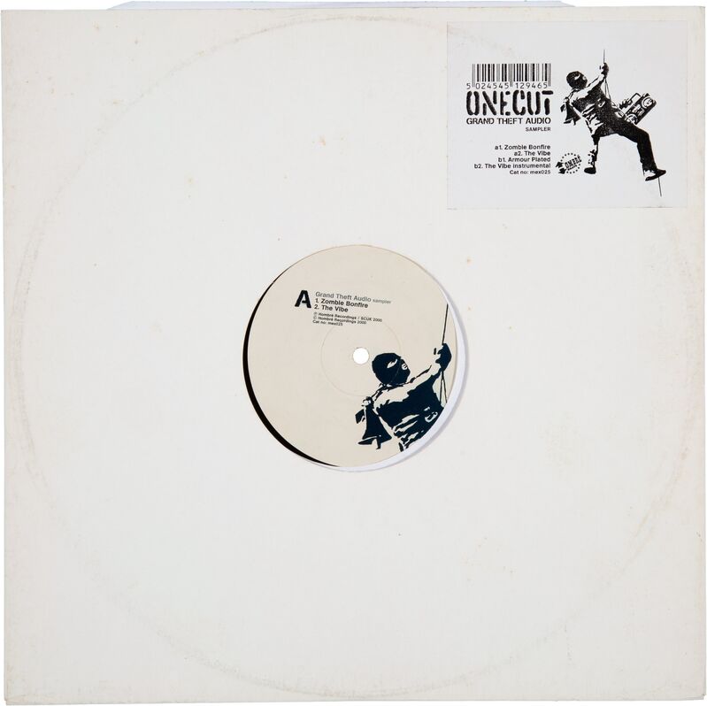Banksy, ‘Grand Theft Audio Sampler’, 2000, Ephemera or Merchandise, Offset lithograph on record label with 12" vinyl record, Heritage Auctions