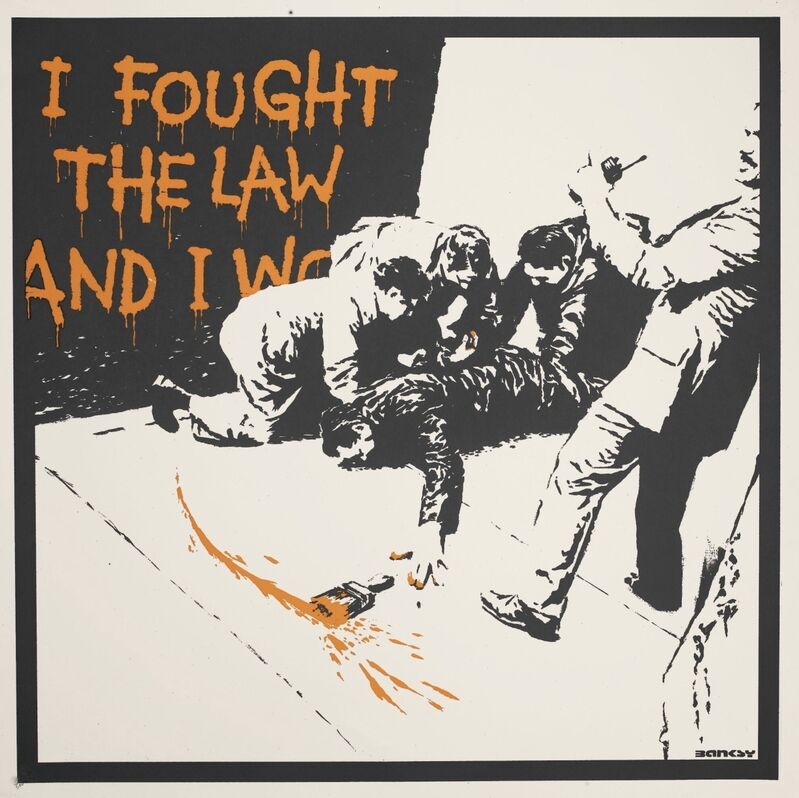 Banksy, ‘I Fought The Law - Unsigned’, 2004, Print, Screen print on paper, Hang-Up Gallery