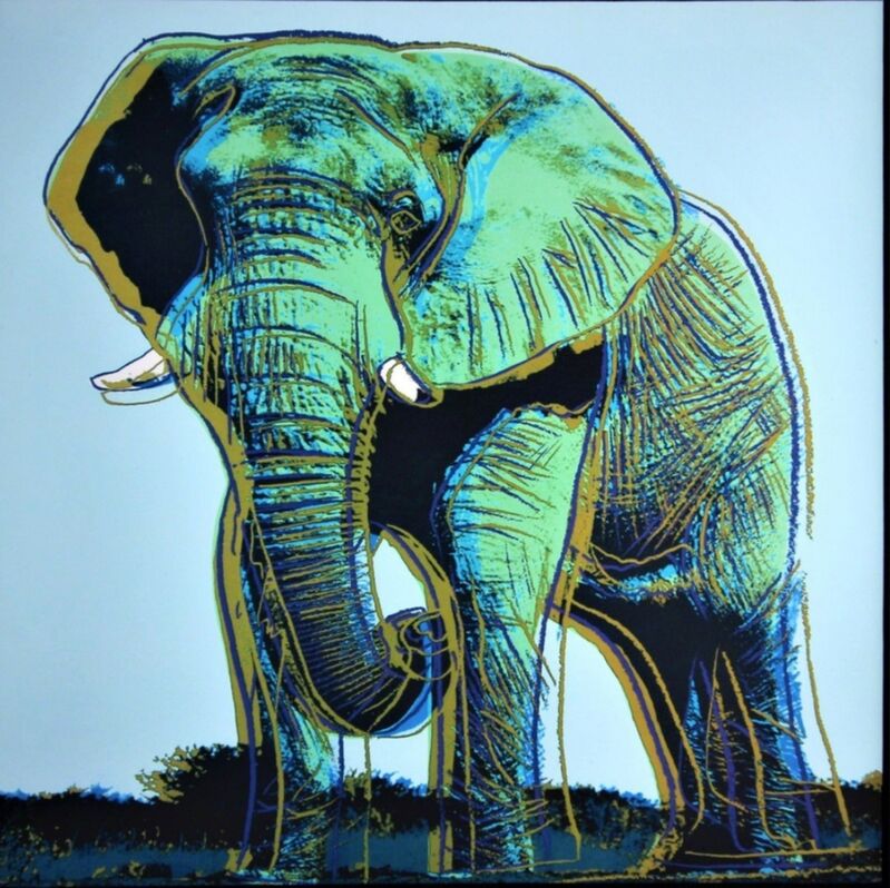 Andy Warhol, ‘Elephant for Art Basel’, 1987, Print, Limited Edition Offset Lithograph; Mounted and Unframed., Alpha 137 Gallery Gallery Auction