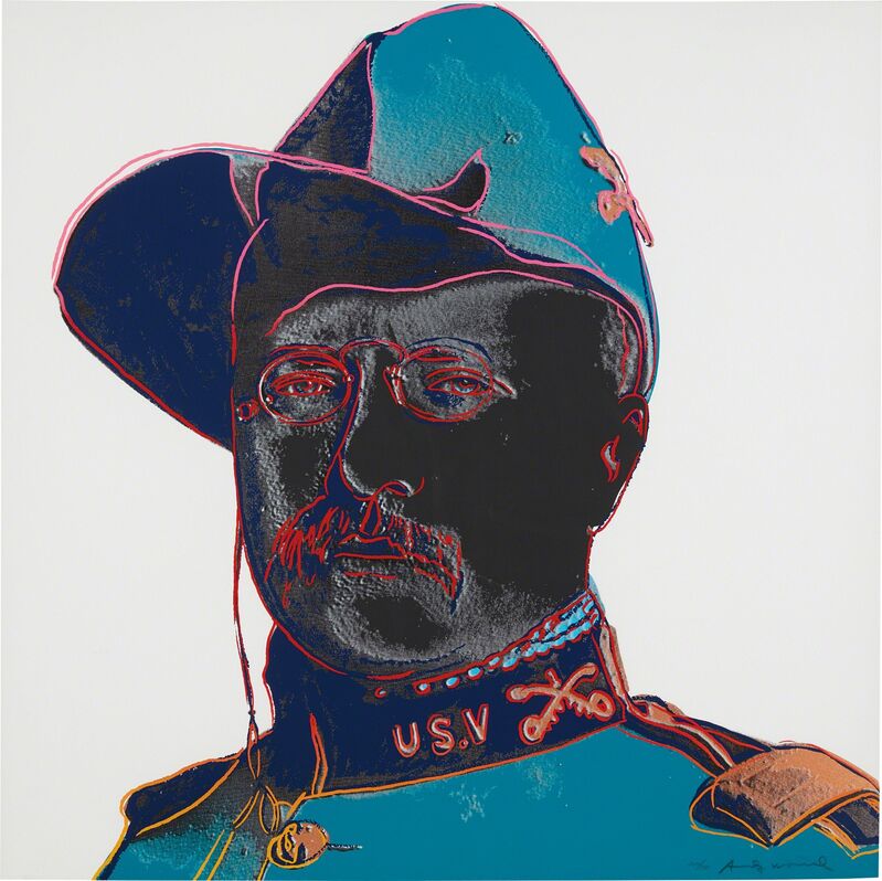 Andy Warhol, ‘Teddy Roosevelt, from Cowboys and Indians’, 1986, Print, Screenprint in colors, on Lenox Museum Board, the full sheet, Phillips