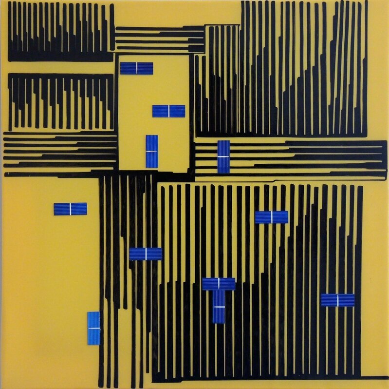 Vargas-Suarez Universal, ‘Thermal Vectors VI’, 2013, Mixed Media, Oil enamel and solar cells on polypropylene canvas, IFAC Arts
