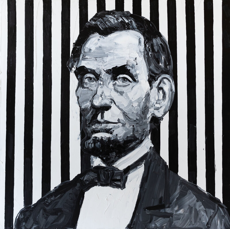 Hunt Slonem, ‘Abraham Lincoln’, 2020, Painting, Oil on Canvas48, Miller Gallery