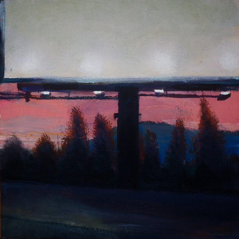 Trevor Young, ‘Light Spotting with Red Sky’, 2020, Painting, Oil on panel, Addison/Ripley Fine Art
