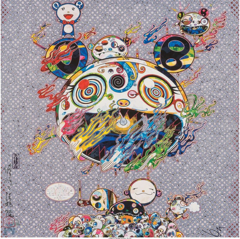 Takashi Murakami, ‘With Eyes on the Reality of One Hundred Years from Now and Chaos (two works)’, 2013, Print, Offset lithographs in colors, Heritage Auctions