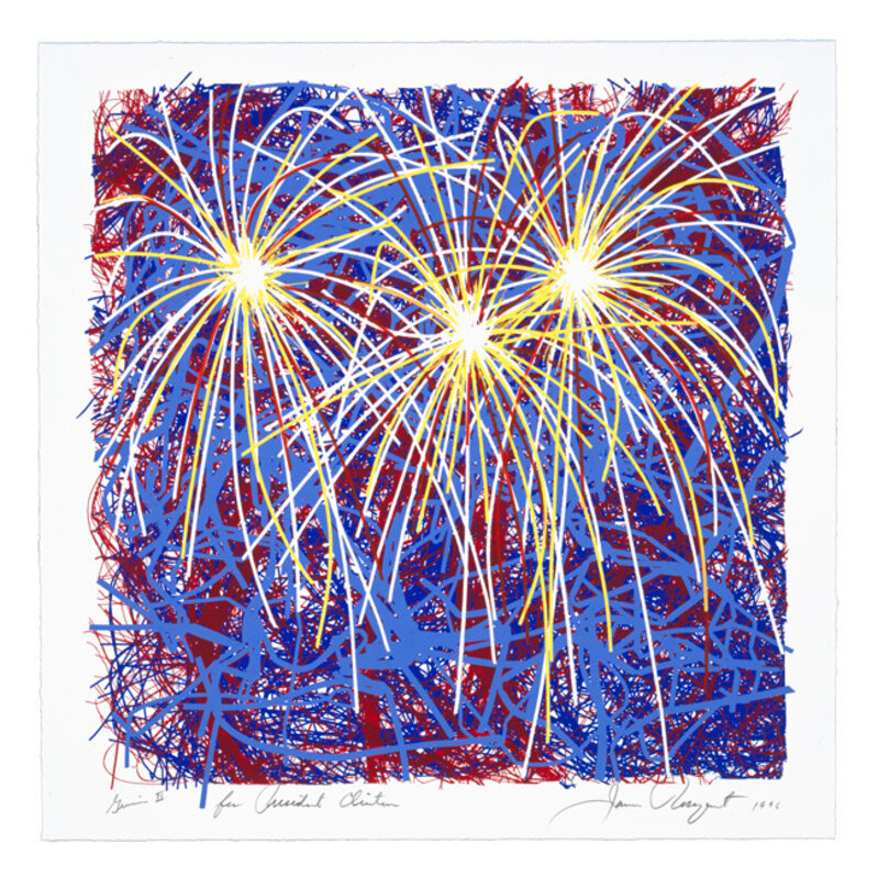 James Rosenquist, ‘Fireworks for President Clinton’, 1996, Print, 5-color screenprint, Upsilon Gallery