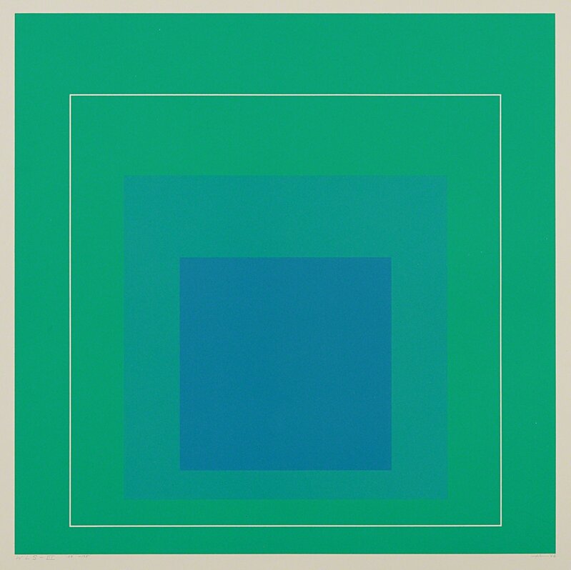 Josef Albers, ‘WLS III, from White Line Squares (Series I)’, 1966, Print, Lithograph in colors, on Arches Cover paper, with full margins., Phillips