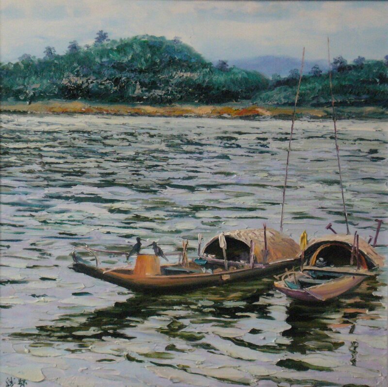 Zhang Shengzan 张胜赞, ‘Boats’, 2003, Painting, Oil on canvas, A-Art Shengzan Gallery