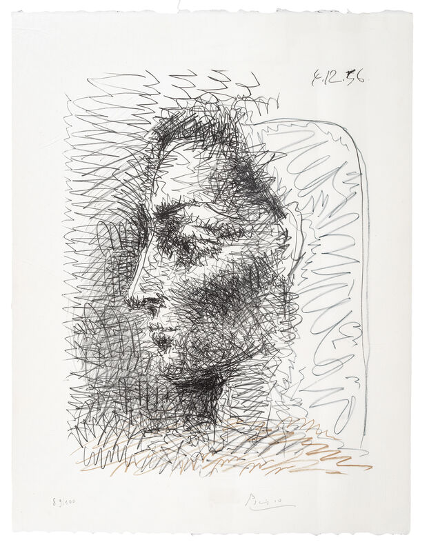 Pablo Picasso, ‘Portrait de Jacqueline’, 1956, Print, Offset lithograph in colours., Sims Reed Gallery
