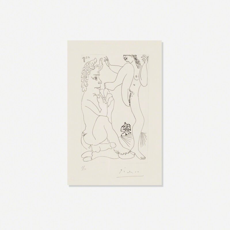 Pablo Picasso, ‘Faune et Bacchante, avec Combat de Faunes (from Series 347)’, 1968, Print, Etching on wove paper, Rago/Wright/LAMA