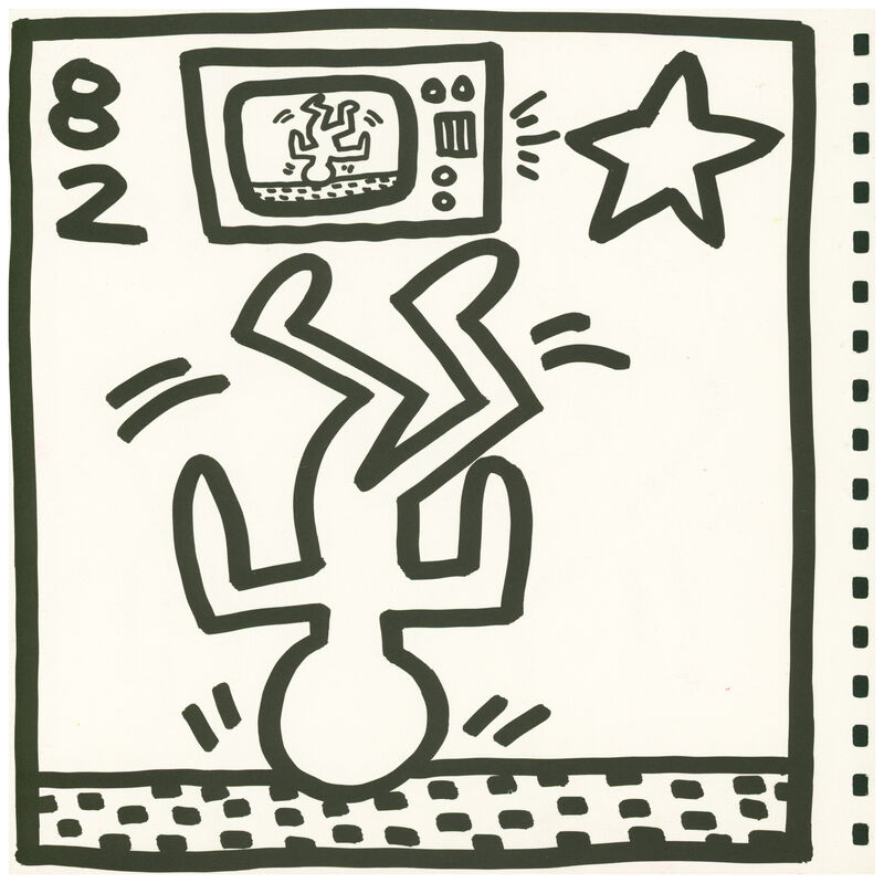 Keith Haring, ‘Keith Haring (untitled) lithograph 1982 ’, 1982, Ephemera or Merchandise, Offset lithograph, Lot 180 Gallery