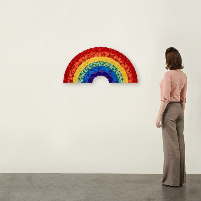 Damien Hirst, ‘Butterfly Rainbow (Large)’, 2020, Print, Laminated Giclée print on aluminium composite panel, Weng Contemporary Gallery Auction