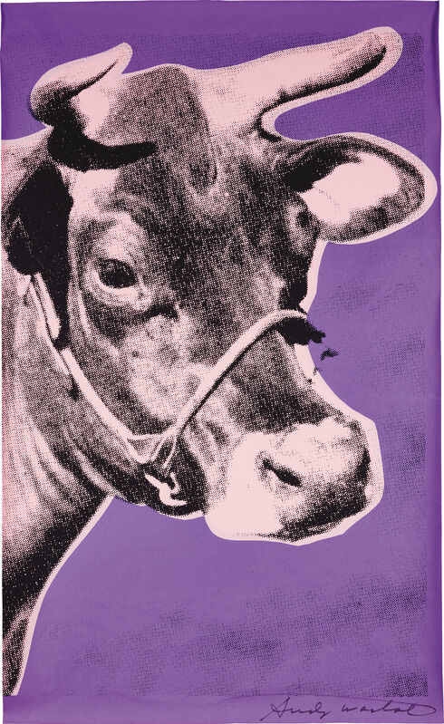 Andy Warhol, ‘Cow’, 1976, Print, Screenprint in colors, on wallpaper, left and right selvedged edges trimmed., Phillips
