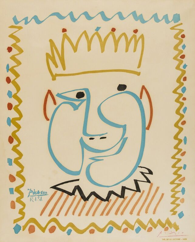 Pablo Picasso, ‘Tête de roi’, 1951, Print, Lithograph printed in colors, Forum Auctions