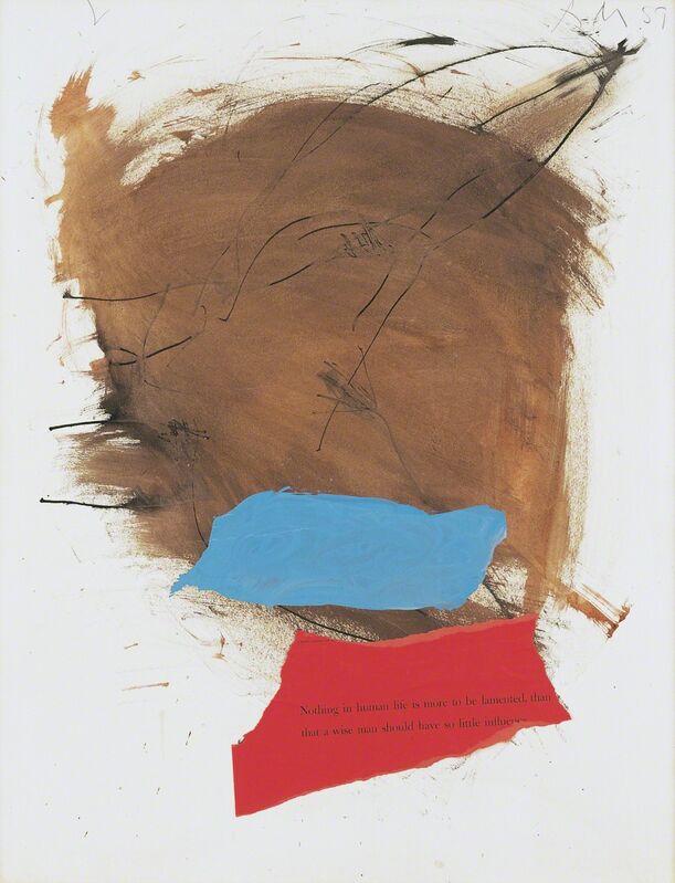Robert Motherwell, ‘Untitled’, 1959, Mixed Media, Gouache, pasted papers, and ink on paperboard, Dedalus Foundation