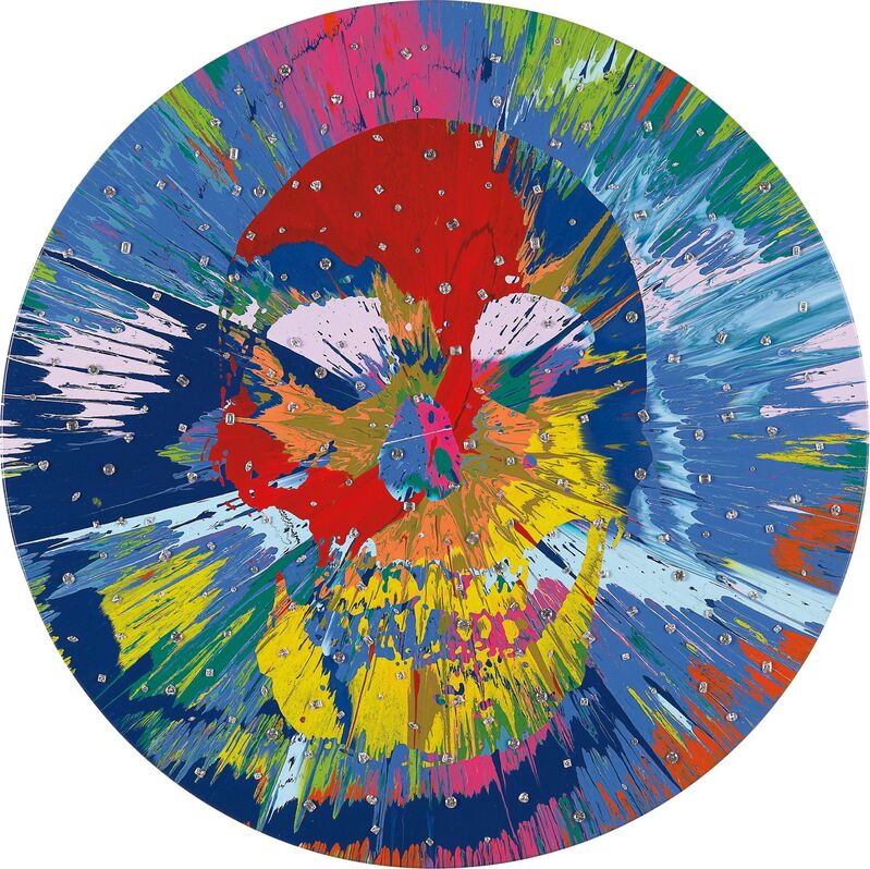 Damien Hirst, ‘Beautiful Catequil Negativism Painting for Nick (with Diamonds)’, 2011, Painting, Cubic zirconia and household gloss on canvas, Phillips