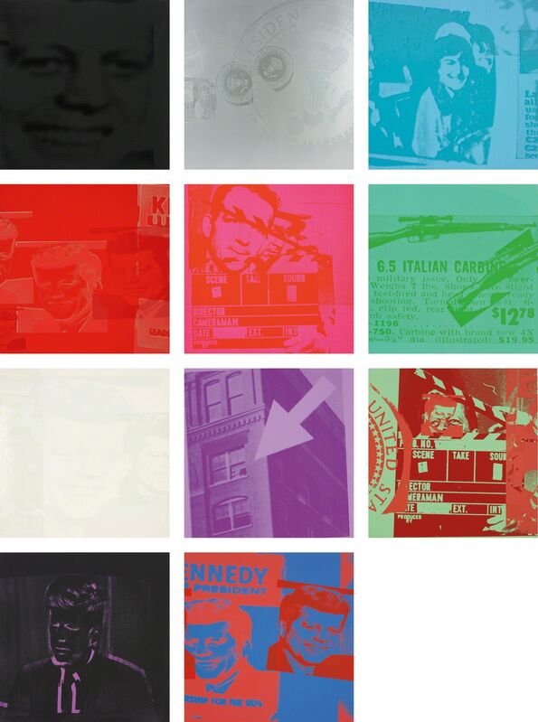 Andy Warhol, ‘Flash - November 22, 1963’, 1968, Print, The complete set of 11 screenprints in colours, on wove paper, the full sheets, with individual paper folders with printed text and original linen-covered portfolio screenprinted in silver, Phillips
