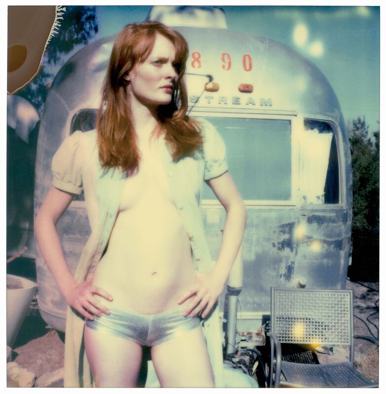 Stefanie Schneider, ‘Daisy in front of Trailer (Till Death do Us Part ) ’, 2005, Photography, Analog C-Print, hand-printed by the artist on Fuji Crystal Archive Paper, matte surface, based on a Polaroid, Instantdreams