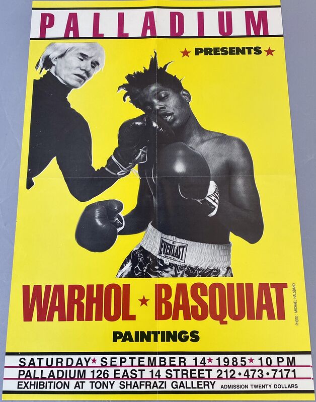 Jean-Michel Basquiat, ‘Warhol Basquiat Boxing Poster (Warhol Basquiat The Palladium)’, 1985, Ephemera or Merchandise, Offset lithograph, Lot 180 Gallery